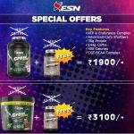 ESN Fast Grow Mass Gainer 11 Lbs (5kg) – High Calorie Weight Gainer with 30g Protein & Creatine – Chocolate Flavor