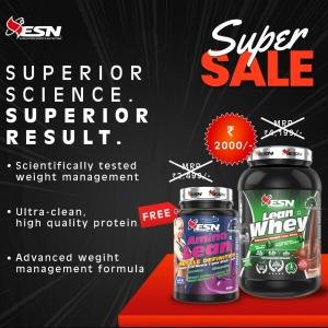 ESN Lean Whey Protein Powder 2 lbs (908g) – Fat Burning Whey with L-Carnitine, Green Tea & Probiotics | Advanced Weight Loss & Lean Muscle Gainer (Chocolate Flavor)
