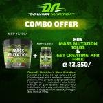 Domin8r Nutrition Mass Mutation 1000+ Calories High Protein High Carb Shake Weight Gainers/Mass Gainers  (4.54 kg, Chocolate)